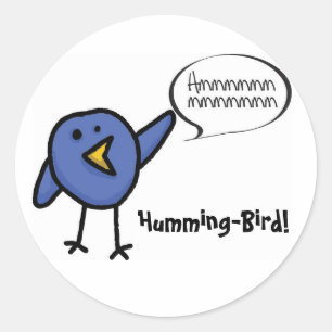 Sticker Rond HummingBird, Humming-Bird !