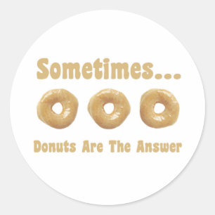 Sticker Rond Humour de beigne