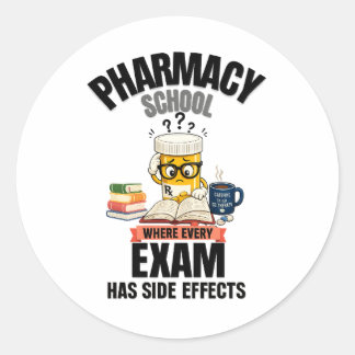 Sticker Rond Humour de l'école de pharmacie