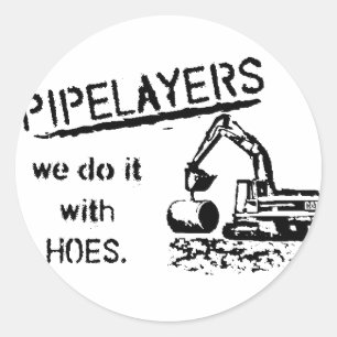 Sticker Rond Humour Pipeline