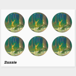 Sticker Rond Huntsman par Newell Convers Wyeth