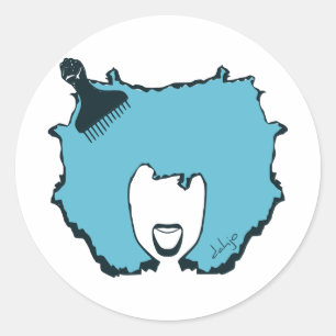 Sticker Rond HURLEZ FORT dans le BLEU