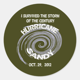 Sticker Rond Hurricane Sandy