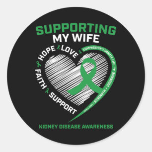 Sticker Rond Husbynd Men Dons Transplanter une femme Maladie ré