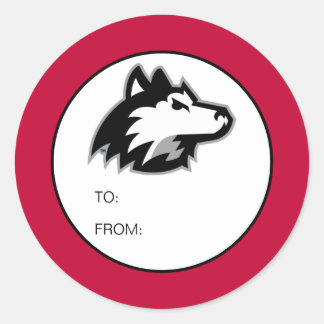 Sticker Rond Huskies du nord de l'Illinois | Anniversaire