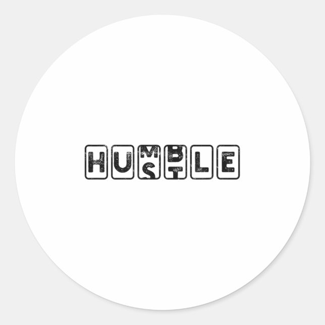Sticker Rond Hustlehumble - Motivation  (Devant)