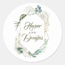 Hydrangée blanche et verdure Mariage moderne