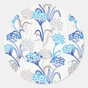 Sticker Rond Hydrangée légère et aérée Motif floral