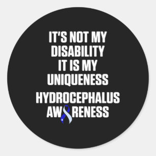 Sticker Rond Hydrocéphalie Survivante Handicap Sensibilisation