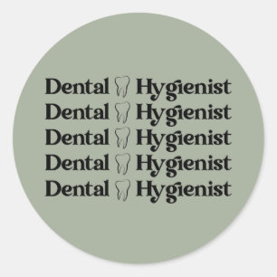 Sticker Rond Hygiéniste dentaire   RDH Dentist Dentist Cadeaux 
