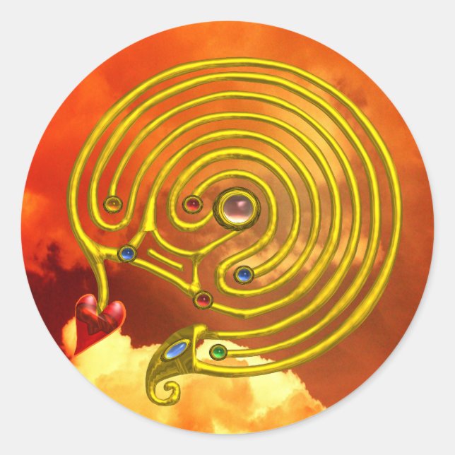 STICKER ROND HYPER LABYRINTH (Devant)