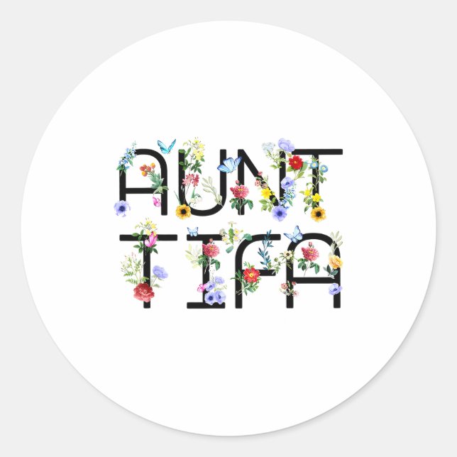Sticker Rond I Am Aunt Tifa Shirt Aunt Tifa Funny Aunt Tifa  (Devant)