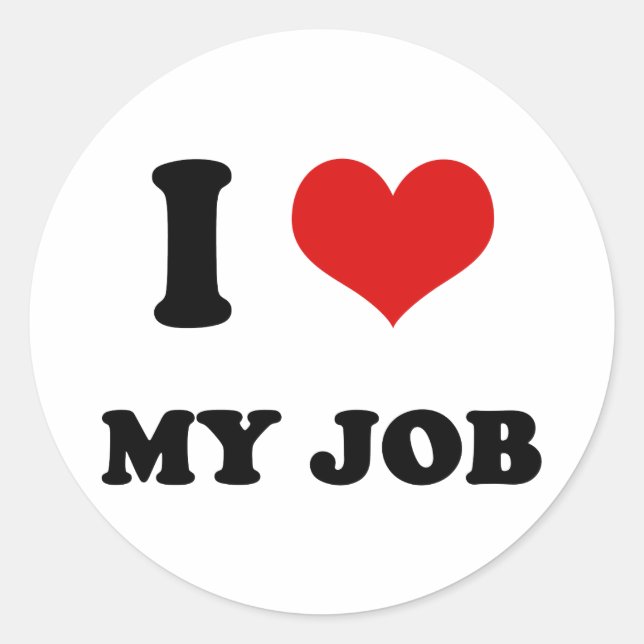 Sticker Rond I amour du coeur I mon travail (Devant)