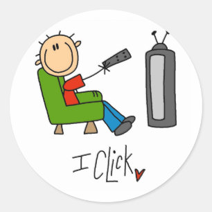 Sticker Rond I Click T-shirts et cadeaux
