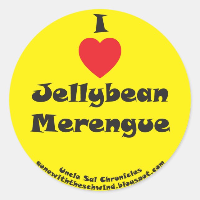 Sticker Rond I Coeur Jellybean Merengue jaune (Devant)