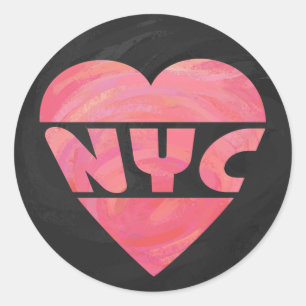 Sticker Rond I Coeur NYC