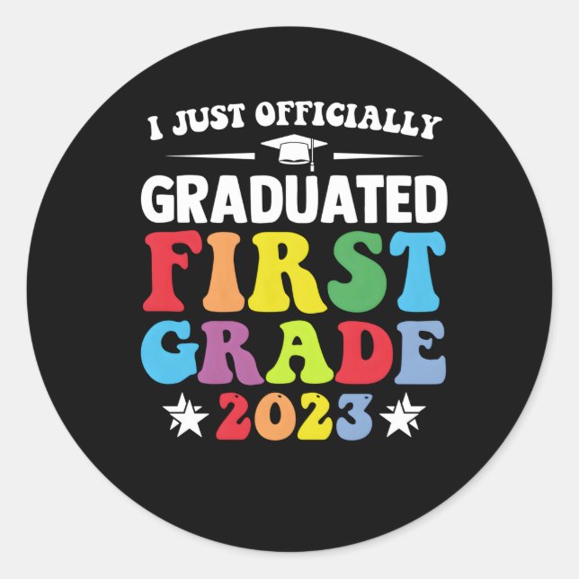 Sticker Rond I Diplômé Première Classe De 23 Ans (Devant)