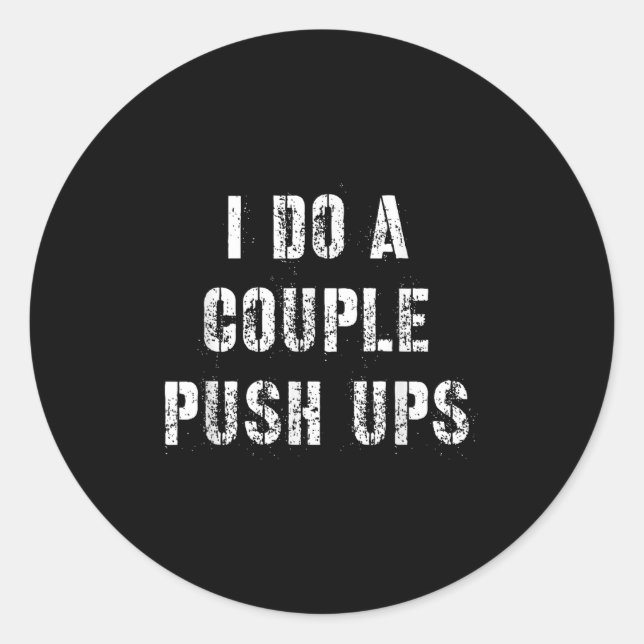 Sticker Rond I Do A Couple Push Work Out Gift  (Devant)