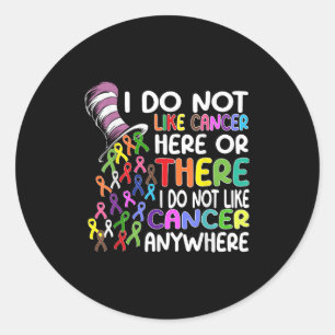 Sticker Rond I Do Not Like Cancer Here