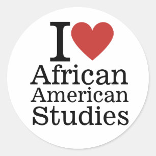 Sticker Rond I ❤️ Études afro-américaines pour les étudiants/pr