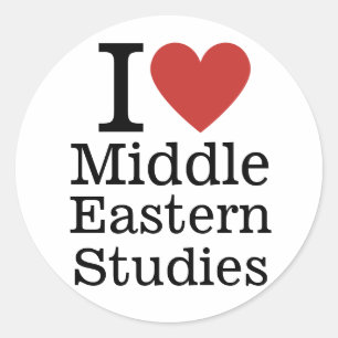 Sticker Rond I ❤️ Études du Moyen-Orient pour étudiants/Faculté
