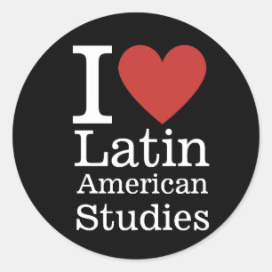 Sticker Rond I ❤️ Études latino-américaines pour étudiants/Facu