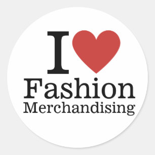 Sticker Rond I ❤️ Fashion Merchandising pour les étudiants/Facu