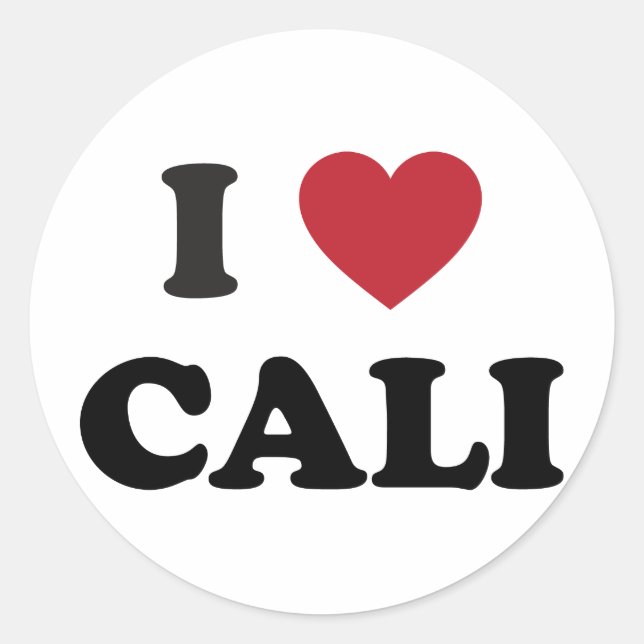 Sticker Rond I Heart Cali Colombie (Devant)