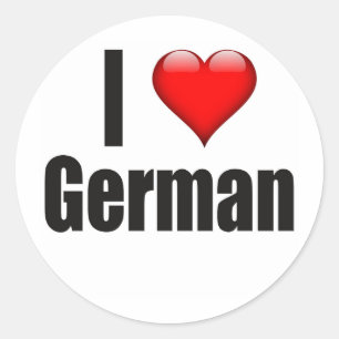 Sticker Rond I Heart German