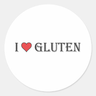 Sticker Rond I Heart Gluten - Arrière - plan clair