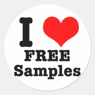 Sticker Rond I HEART (LOVE) échantillons libres