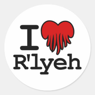 Sticker Rond I Heart R'lyeh