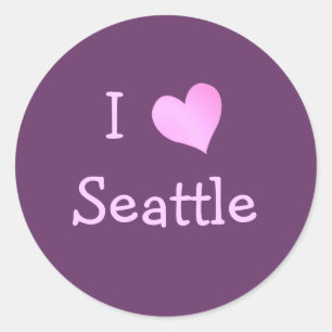Sticker Rond I Heart Seattle
