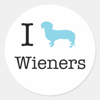 Sticker Rond I Heart Wieners