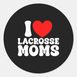 Sticker Rond I Losse Lacrosse Moms Coeur Drôle Lacrosse Lacross