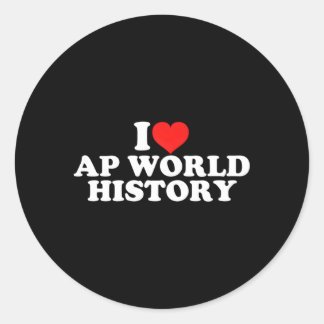 Sticker Rond I Love Ap World History
