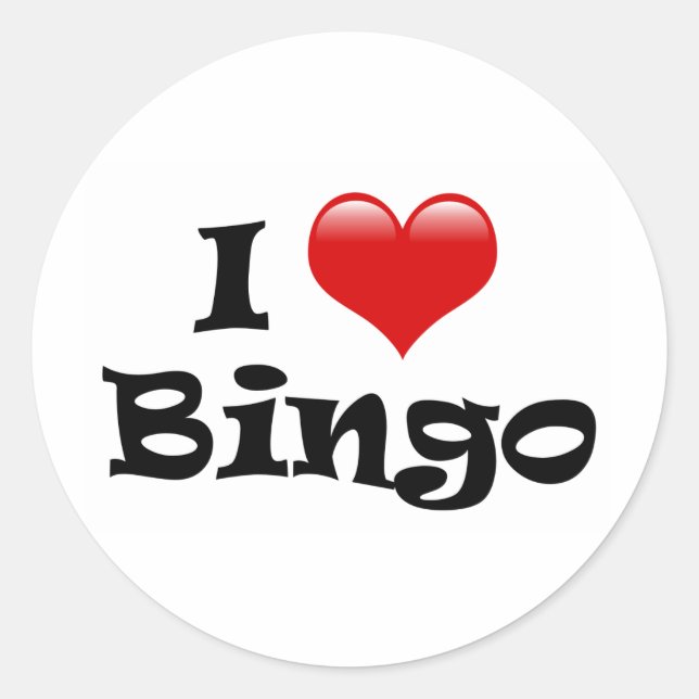 Sticker Rond I Love Bingo (Devant)