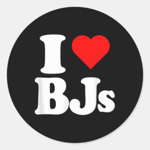 Sticker Rond I Love Bjs Coeur Drôle