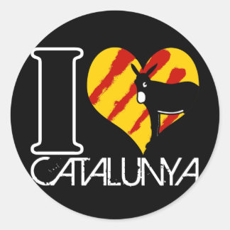 Sticker Rond I Love Catalunya