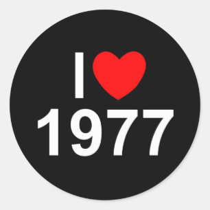 Sticker Rond I Love (Coeur) 1977