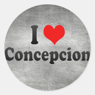 Sticker Rond I Love Concepcion, Chili