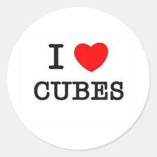 Sticker Rond I Love Cubes