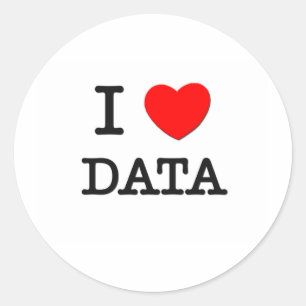 Sticker Rond I Love Data