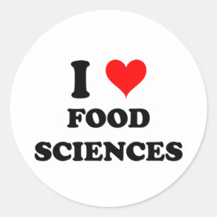 Sticker Rond I Love Food Sciences