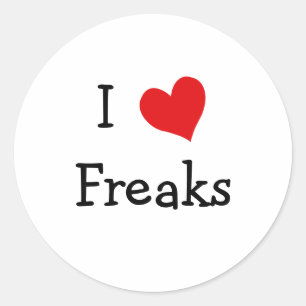Sticker Rond I Love Freaks