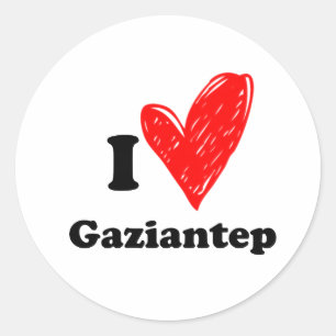 Sticker Rond I love Gaziantep