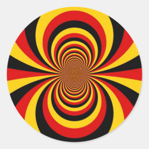 Sticker Rond I Love Germany National Flag Colors Art Print