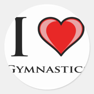 Sticker Rond I Love Gymnastique