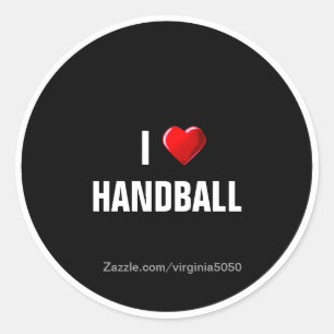 Sticker Rond I Love Handball