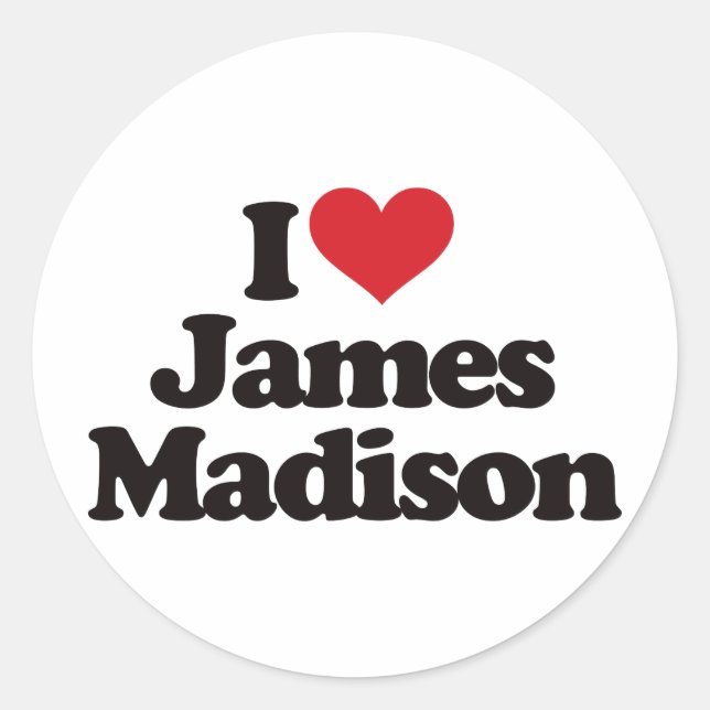 Sticker Rond I Love James Madison (Devant)